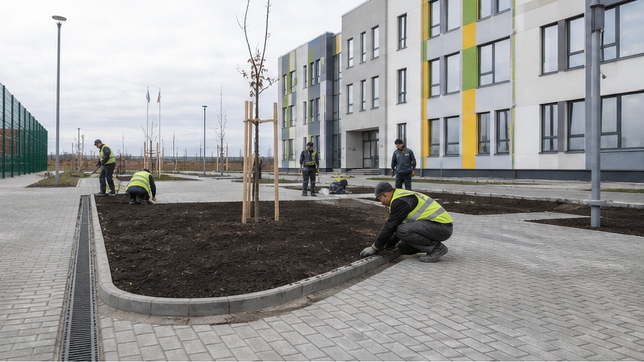 Благоустройство территории после строительных работ