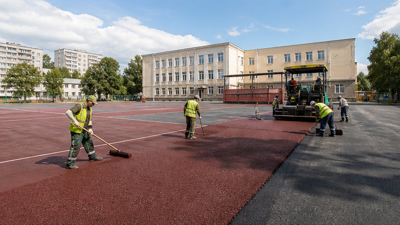 Благоустройство и устройство спортивной площадки